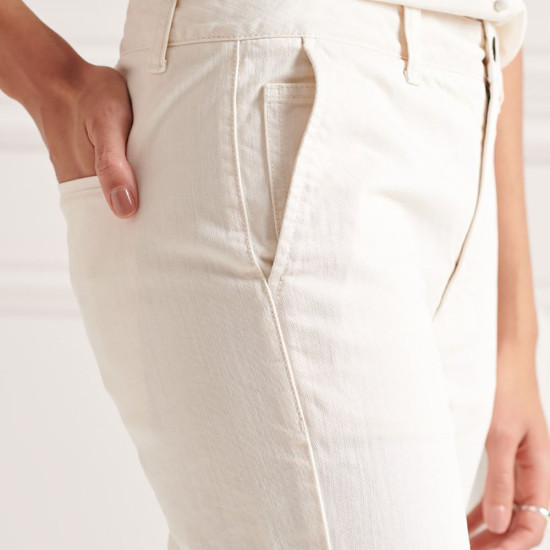 Superdry Γυναικείο παντελόνι Cropped Straight Trousers